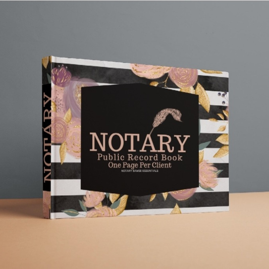 Striped Notary Journal